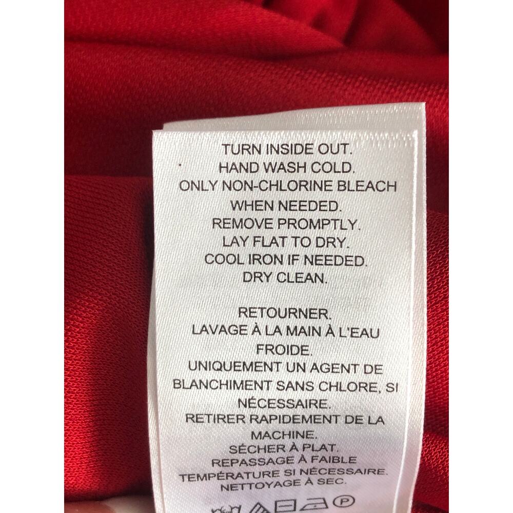 Lauren Ralph Lauren Gervas Short Sleeve Dress Red Women's Size 16 NEW - Picture 8 of 10